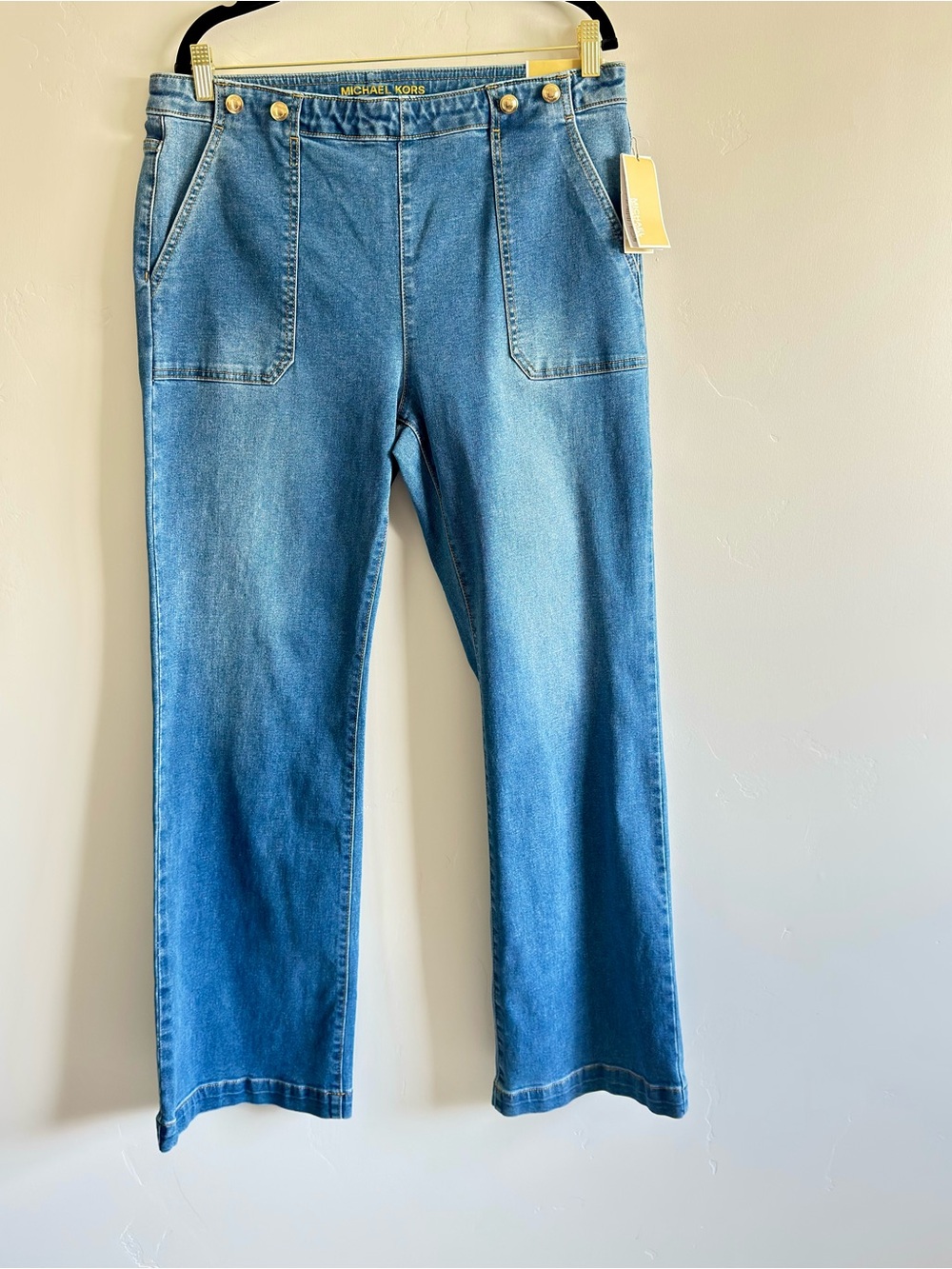 NWT Michael Kors Selma Bootcut Higher-Rise Denim Jeans Size 14
